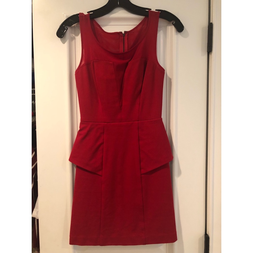 Guess Red Peplum Dress